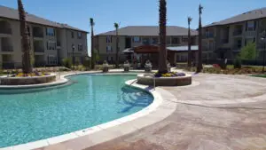 Beautiful commercial pool build for apartments.